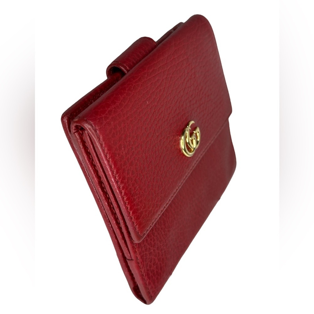 Gucci Marmont Red Leather Wallet EUC - Picture 11 of 14